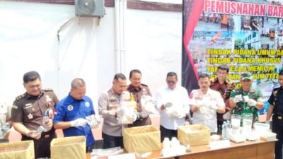 Danramil Gempol Hadiri Pemusnahan Barang Bukti di Kejari