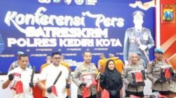 Satreskrim Polres Kediri Kota Amankan Empat Pelaku Curas di Minimarket