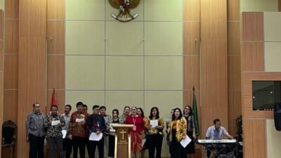 Umat Kristiani Persekutuan Krisma PN Jaktim Gelar Kebaktian Bulanan