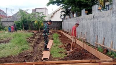 Koramil 0819/03 Kraton Cek Lokasi Pembangunan Dapur Sehat