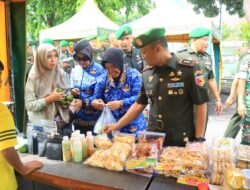 Dandim pimpin upacara peringatan Hari Juang TNI AD ke 79 dilapangan Kodim 0820 Probolinggo dan Gelar Pasar Murah