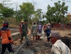 Koramil Lumbang Lakukan Pendampingan dan Pemantauan Pembangunan Jalan Desa