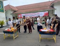 Didominasi Narkoba, Kejari Kota Kediri Musnahkan Barang Bukti