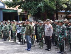 Pemkab Sidoarjo-TNI-Polri dan Warga Apel Gabungan Siaga Banjir