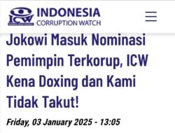 Usai Kritik Jokowi Masuk Nominasi Tokoh Terkorup OCCRP, Peneliti ICW Kena “Doxing”