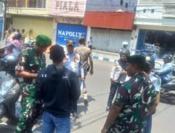 Ciptakan Rasa Aman, Koramil Gadingrejo gelar Patroli Gabungan