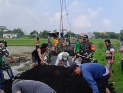 Koramil Dringu gelar Kerja Bakti bersihkan Akses Jalan Desa Binaan