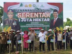 Polres Pasuruan bersama Kementan RI Tanam Jagung Serentak 1 Juta Hektar