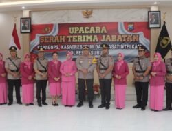 Kapolres Pasuruan pimpin Upacara Sertijab Pejabat Utama