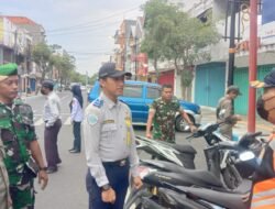 Ciptakan Kondusifitas, Koramil Gadingrejo gelar Patroli Bersama