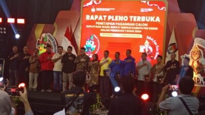 KPU Kabupaten Kediri Resmi Tetapkan Bupati dan Wabup Terpilih 