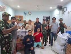 Koramil 02/SB Gerak Cepat Beri Bantuan Kebakaran Sawah Besar