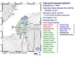EMSC: Selasa Ini, Taiwan Diguncang Gempa Magnitudo 6.0