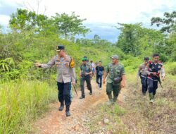 Kapolres Pesisir Barat Meninjau Lokasi Kandang Jebak Harimau Sumatra Dipekon Rawas