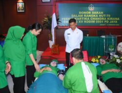 Peringati HUT Persit ke-79, Kodim 0501/JP Gelar Donor Darah
