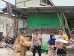 Polres Pasuruan Beri Bantuan ke Warga Terdampak Angin Kencang
