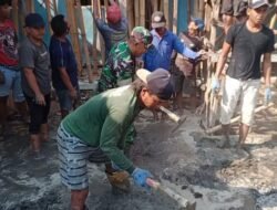 Koramil Leces Karya Bakti Membangun Ruang Kelas