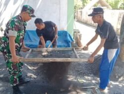 Menjaga Kamtibmas, Koramil Leces Membangun Pos Keamanan