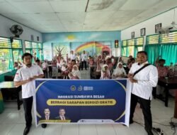 Kanim Sumbawa Besar Gandeng Perusahaan BUMN Bagikan 1.500 Paket Sarapan Bergizi untuk Siswa SD