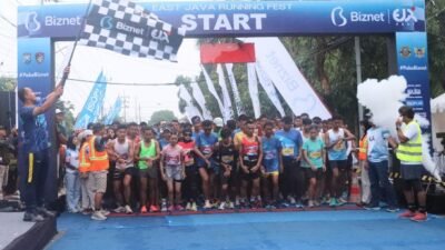 Ribuan Pelari Meriahkan Tetralogi East Java Running Festival di Kota Kediri