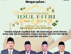 Pimpinan dan Anggota DPRD Kabupaten Sidoarjo Mengucapkan Selamat Hari Raya Idul Fitri 1446 H