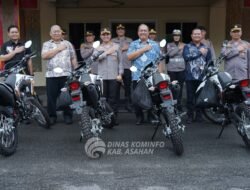 Bupati Asahan Serahkan 4 Unit Sepeda Motor ke Polres Asahan