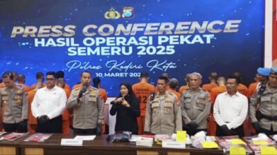 Operasi Pekat 2025, Polres Kediri Kota Amankan 21 Tersangka