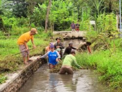 Gelar Program PKTD, Kodim Probolinggo Normalisasi Saluran Irigasi