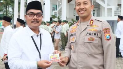 Kapolres Kediri Kota Sosialisasi Mudik Aman, dan Hotline Polri 110