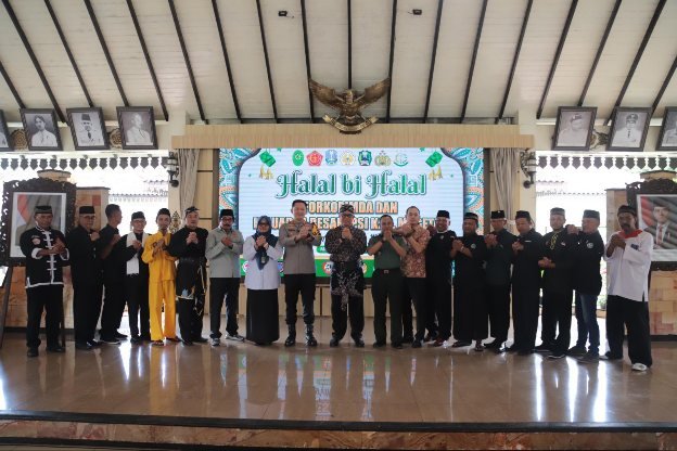 Pemkab, Polres dan Kodim Magetan Gelar Dekorasi Damai Pasca Bentrokan Perguruan Silat