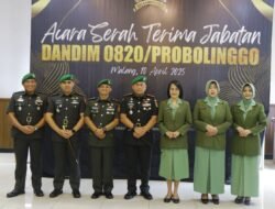 Rotasi, Letkol Arh Iwan Hermaya Purnawan Jabat Dandim Probolinggo