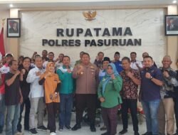 Jelang May Day, Polres Pasuruan Silaturahmi dengan Serikat Pekerja