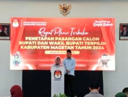 KPU Tetapkan Nanik-Suyatni Jadi Bupati dan Wabup Magetan