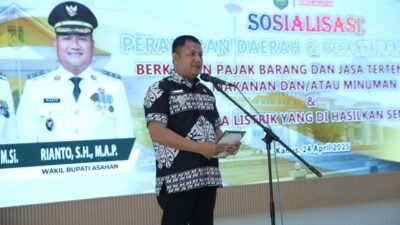 Wabup Asahan Resmi Buka Sosialisasi Perda dan Perbup PBJT