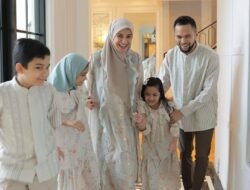 Gaya Anggun Shireen Sungkar dan Keluarga di Hari Lebaran