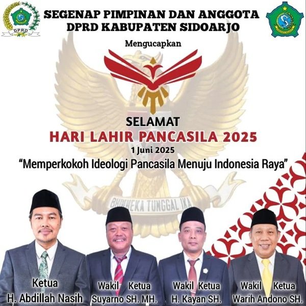 DPRD Kabupaten Sidoarjo: Selamat Hari Lahir Pancasila, Perkokoh Ideologi Bangsa