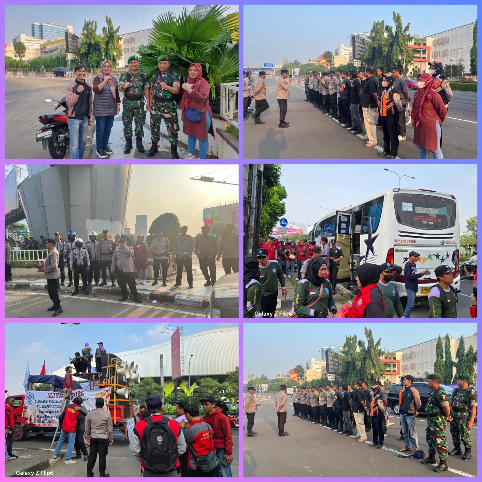 Pemerintah Kota Bekasi bersama Polres Metro Bekasi Kota dan Kodim 0507 Bekasi berkolaborasi memantau Perayaan Hari Buruh