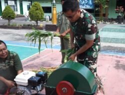 Denpal Madiun Ciptakan Mesin Pencacah Pakan Ternak