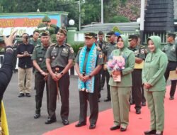 Dandim Sambut Kunker Danrem 083/BDJ Ke Kodim 0819/Pasuran