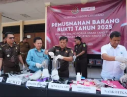 Barbuk dari 86 Perkara yang Inkracht Dimusnahkan Kejari Karawang