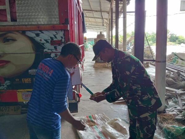 Koramil Kraksaan Dampingi Program Serapan Gabah Petani