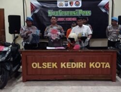 Maling Motor di Kota Kediri Diciduk Saat Tidur, Satu Pelaku Masih Kabur