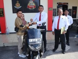 Warga Senang, Motor yang Hilang Ditemukan dan Dikembalikan Polres Bondowoso
