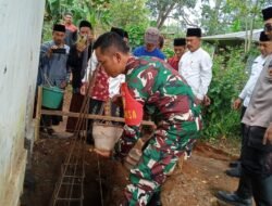 Kopda Eko Mardianto Hadiri Peletakan Batu Pertama Masjid Baitul Falach di Dusun Jawar