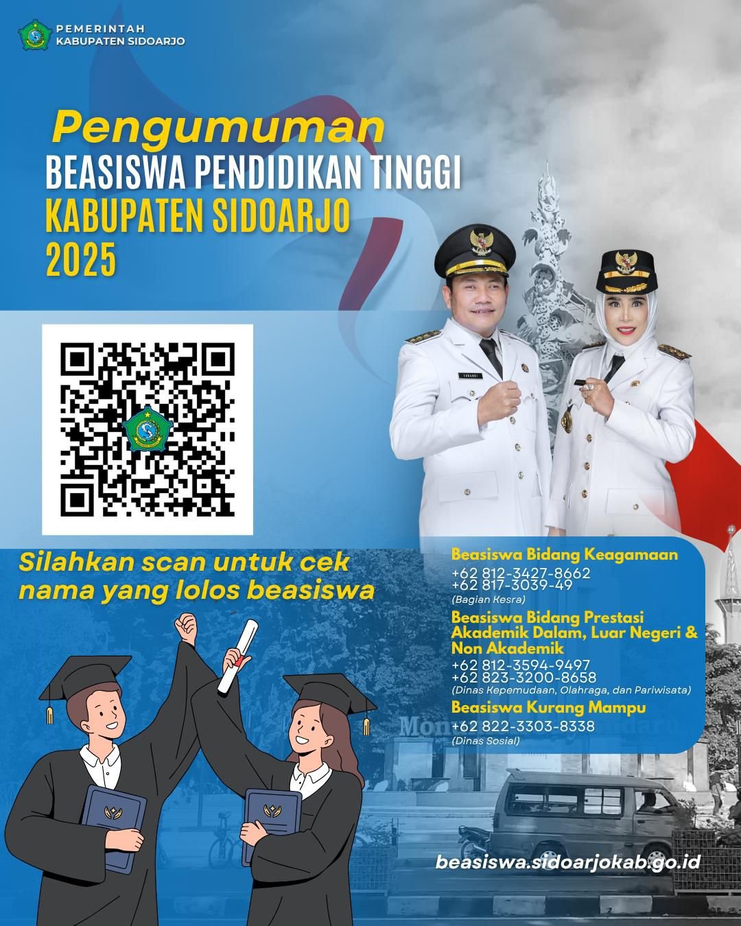 Pemkab Sidoarjo Umumkan Daftar Penerima Beasiswa Pendidikan Tinggi