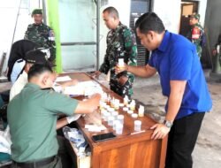 Staf Intel Kodim Pasuruan Gelar Tes Urine Prajurit