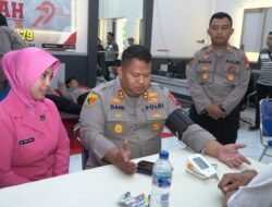 Donor Darah Sambut Hari Bhayangkara ke-79, Polres Pasuruan Libatkan 100 Peserta