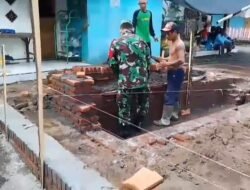 Koramil Banyuanyar Bantu Pembangunan Rumah Warga Binaan