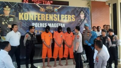 Komplotan Pembobol ATM di Magetan Dibekuk, Tiga Ditahan, Dua Masih Buron