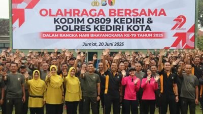 TNI dan Polri Olahraga Bersama Sambut Hari Bhayangkara 2025